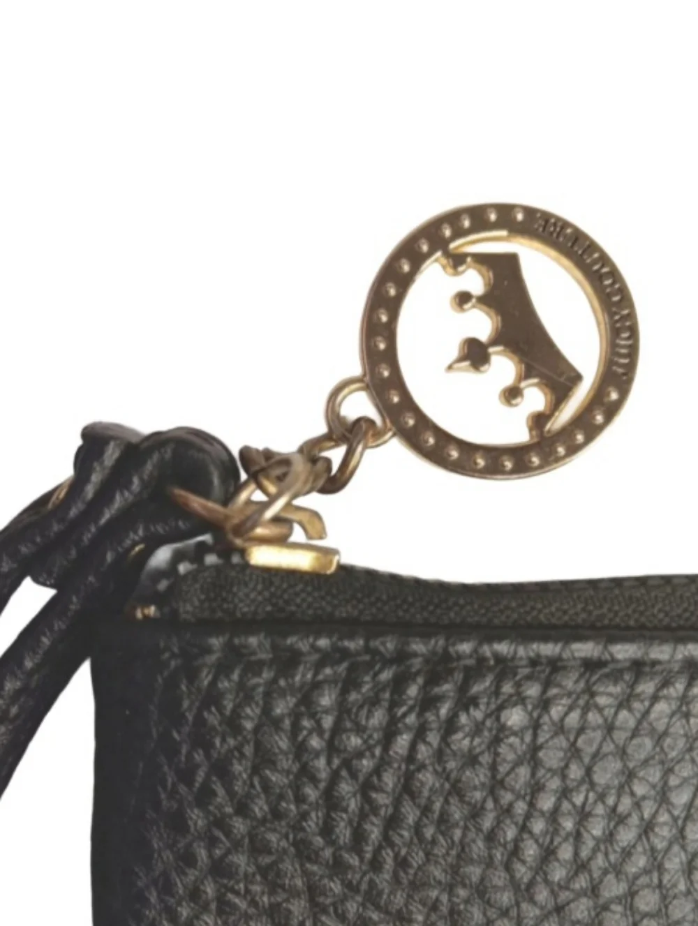 Juicy Couture Black Wristlet | EUC | Goldtone Charm